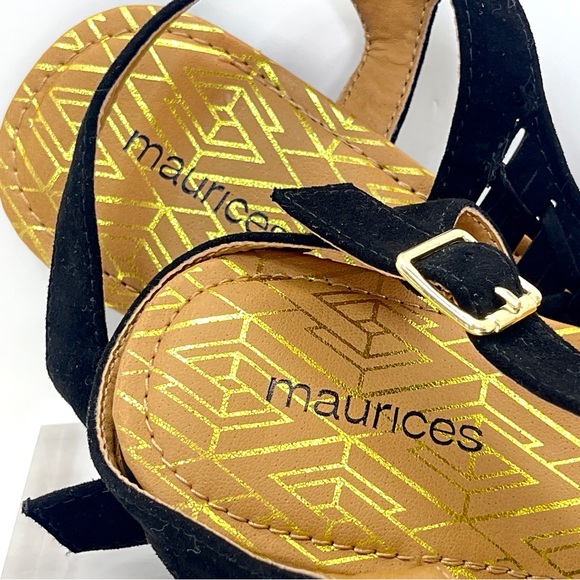 🧜🏼♀️ Maurice’s Woven Black Sandals Size 10 - Picture 5 of 6